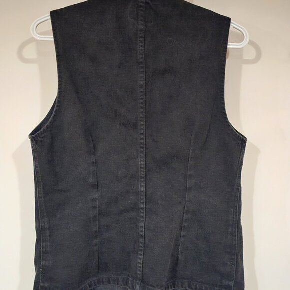 Black denim vest - Picture 5 of 5